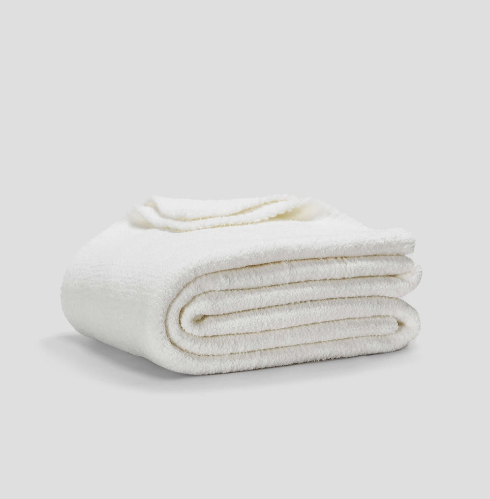 Off White Snug Throw Blanket