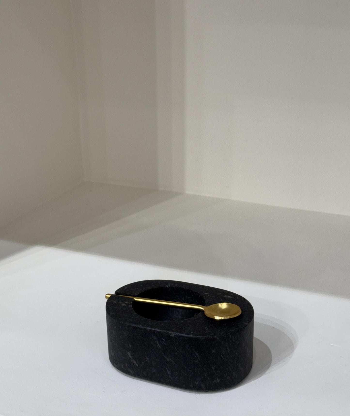 Marble Salt and Pepper Bowl With Spoon