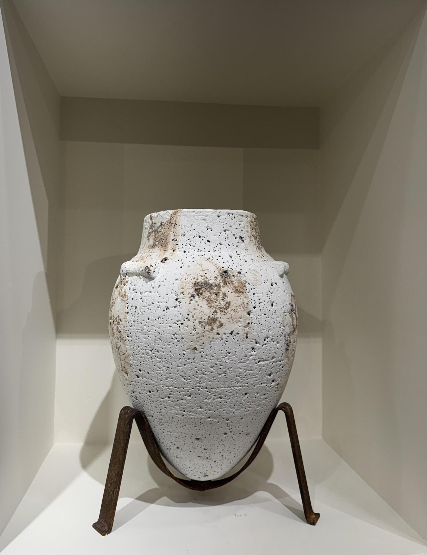 Ivory Vessel On Iron Legs