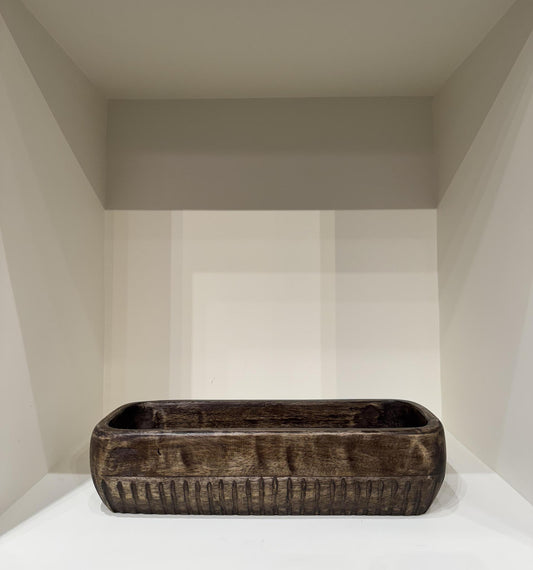 Elongated Wood Bowl
