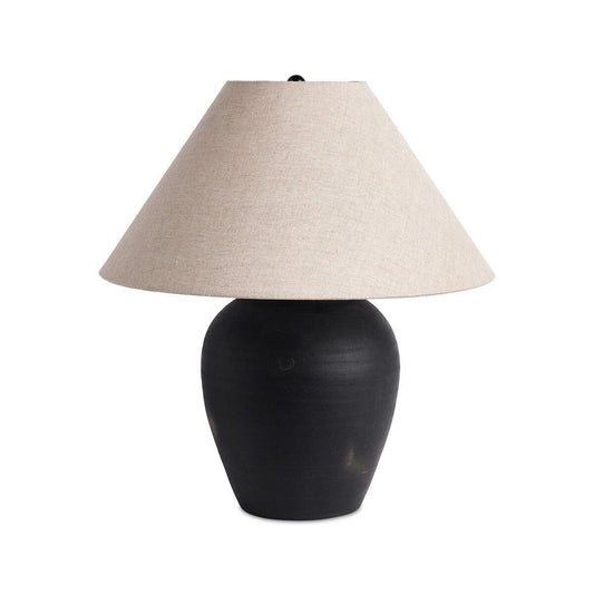 Black Terracotta Table Lamp