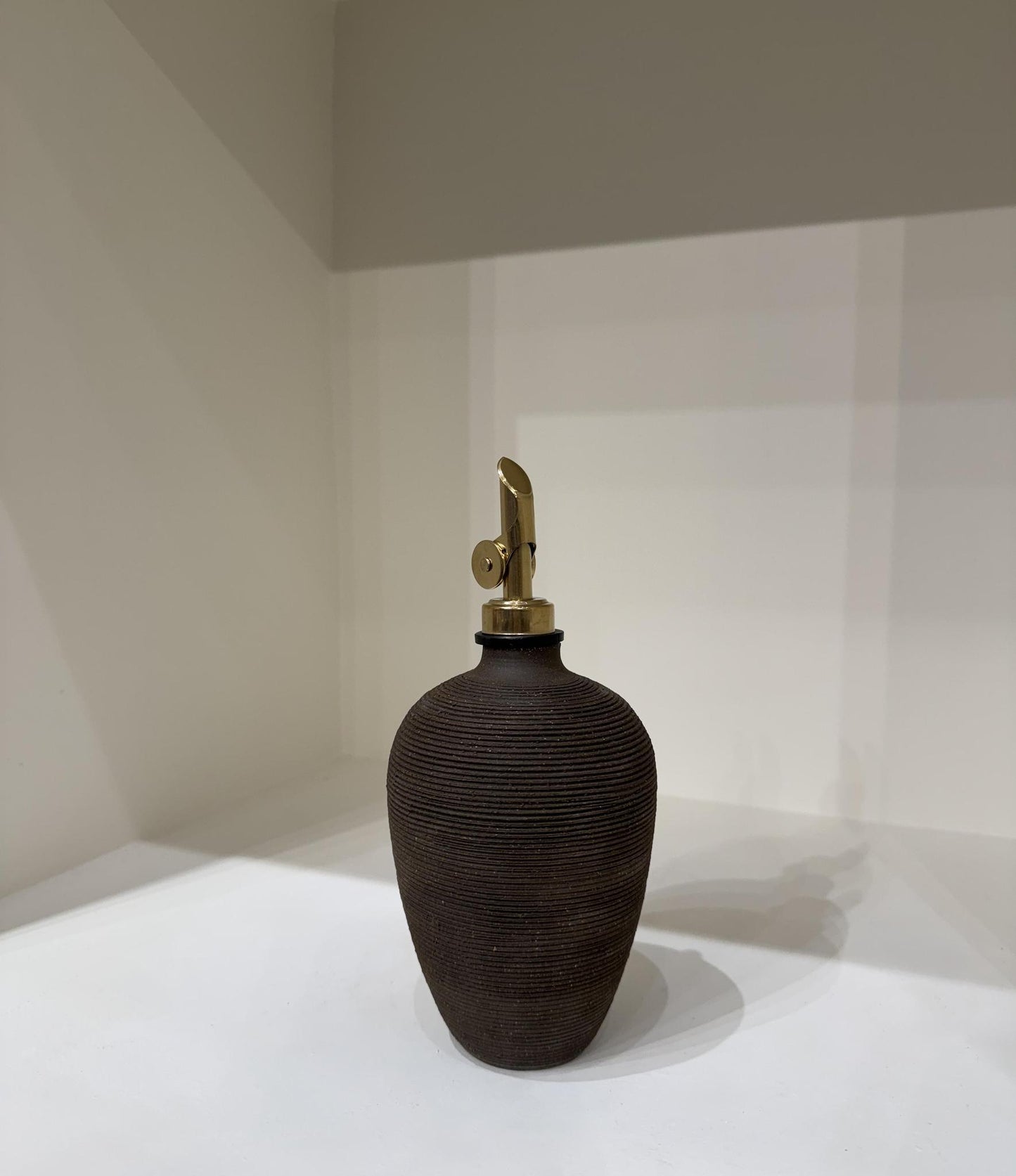 Natural Brown Ceramic Oil Bottle