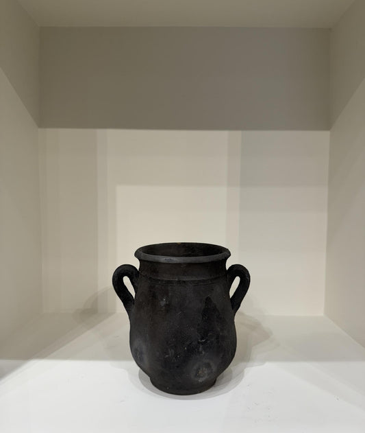 Small Grey Handled Vessel