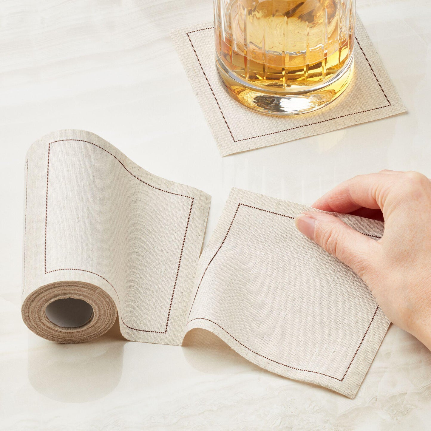 Natural Linen Cocktail Napkins