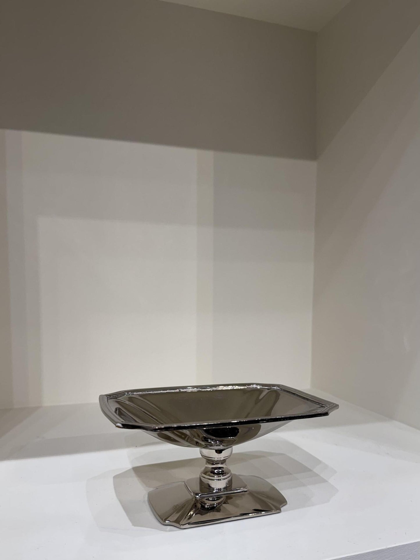 Polished Nickel Antique Footed Dish