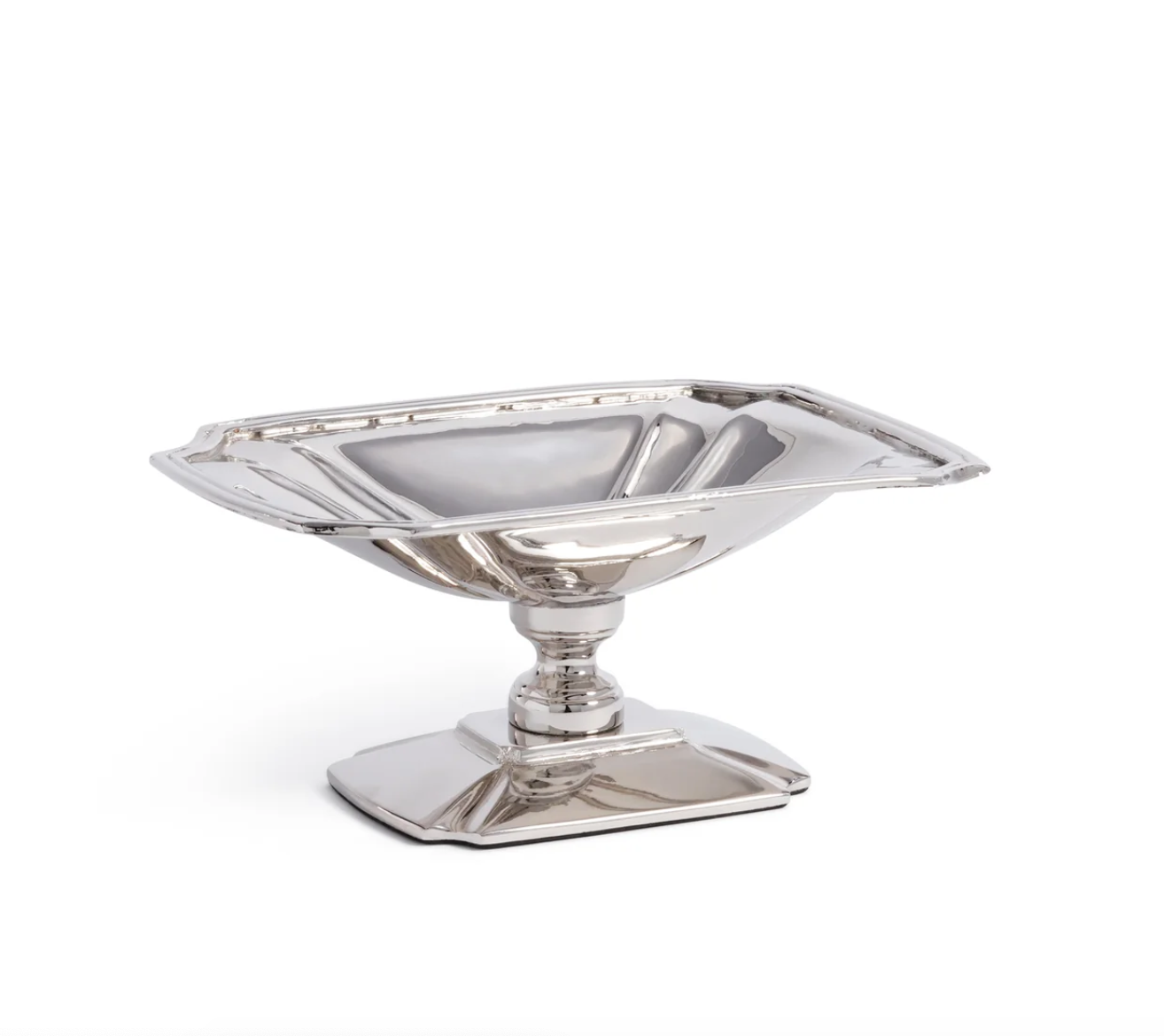 Polished Nickel Antique Footed Dish