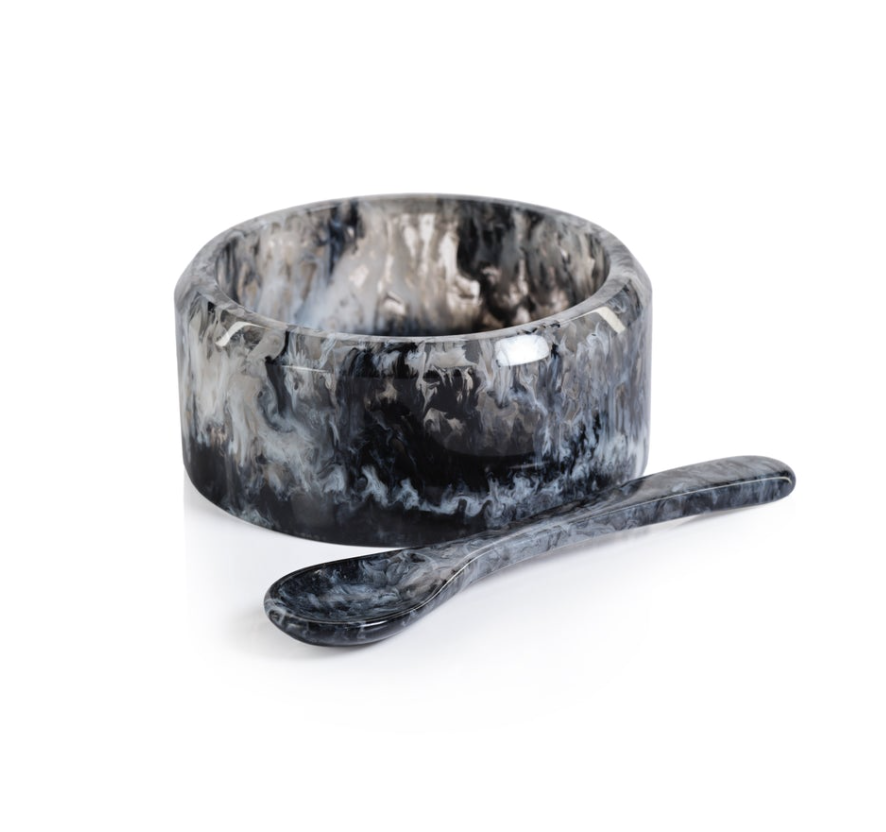 Resin Condiment Bowl with Spoon