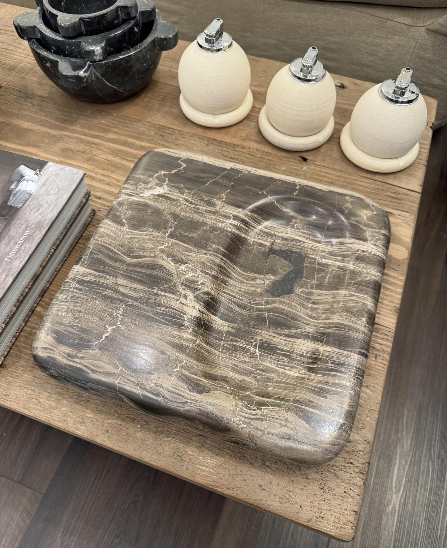 Rocky Brown Marble Catchall